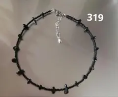 黒曜石 ブラックビーズチョーカーネックレス ゴシック ダークコア Y2K