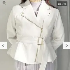 ペプラムライダースジャケット　マーキュリーデュオ　mercuryduo タグ付き