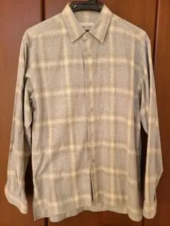 UNITED ARROWS チェック柄 長袖シャツ グレー系