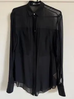 Alexanderwang シルク100% シアー 長袖 シャツ 黒 ブラウスのサムネイル