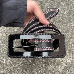 DIESEL ベルト エナメル レザー y2k お兄系