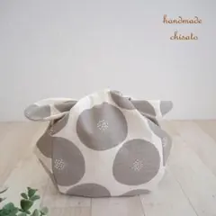 あんぱん柄 トモタケ MUDDY WORKS きゅっとぷち袋 L＊巾着・お弁当袋