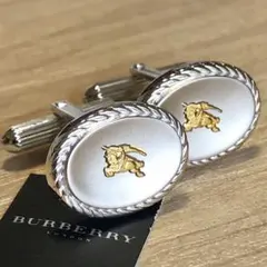 Burberry カフリンクス シルバー xゴールド　タグ付