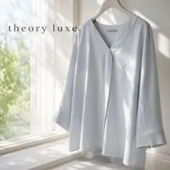 極美品】theory luxe ドレープ 長袖シフォン とろみブラウス 春夏