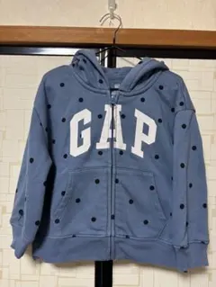 GAP ドット柄 フルジップパーカー xs 4-5y