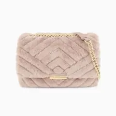 ARMANI EXCHANGE エコファーチェーンショルダーバッグ ピンク