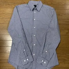 【美品】H&M スリムフィット ギンガムチェック長袖シャツ
