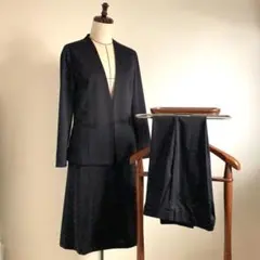 【未使用級・極美品】UNTITLED 1（S相当）ビジネススーツ　3点セット　紺