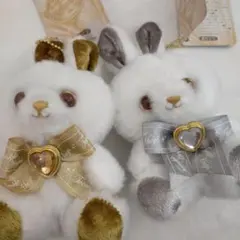 ゴールドとシルバーなお友達　マスコットBC うさぎ　ウサギ　金　銀