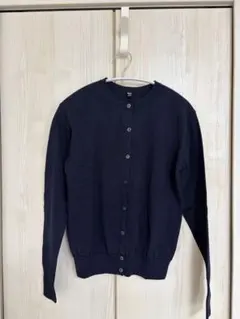 UNIQLO ネイビー　長袖クルーネックカーディガン 美品