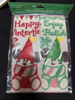 リルリンリン　ミニタオル2枚セット　クリスマスカラー