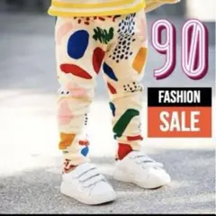 【SALE】キッズレギンス　90　柄パンツ　ベビー　おしゃれ　長ズボン