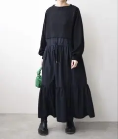 Eimee Law レイヤード ナイロンティアードドレス