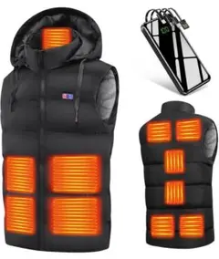 【新品未使用】加熱ベスト 電熱ベスト 30000mAhバッテリー付き XL