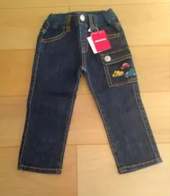 ミキハウス ☆ 働く車刺繍 デニムパンツ