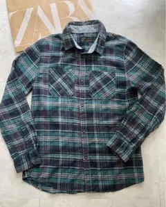 最終お値下げ！ZARA BOYS   ザラボーイ　薄手シャツ　チェックシャツ