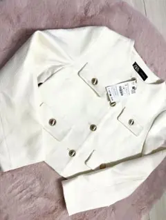 完売品 ZARA ジャケット XS ノーカラージャケット
