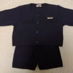 MIKI HOUSE カーディガンとショートパンツセット 100cm ネイビー
