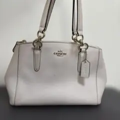 COACH ホワイトレザー ハンドバッグ