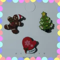 クリスマスモチーフ ピンバッジ 3個セット 新品・未使用 送料込み 匿名配送