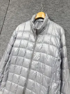 UNIQLO ユニクロ ライトダウンジャケット グレー ジップアップ 軽量 XL