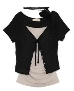 andmary Claire set tops black - メルカリ