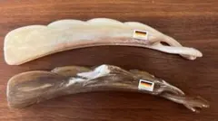 【新品未使用】バナナクリップ　ドイツ産　2個セット　ベージュ、ブラウン