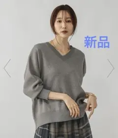 グローバルワーク　スウェットライクVネックプルオーバー/571342 新品