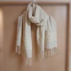 green label relaxing キナリ　レース　マフラー　ウール100