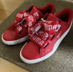 プーマ リボンシューレース スニーカー 23.5cm PUMA シューズ