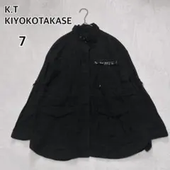 K.Tキヨコタカセ 薄手 ブルゾン ジャケット 7 黒 レディース i6760のサムネイル