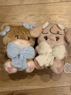 mikko キャラクターズ　抱きしめおリボンぬいぐるみ　2体セット