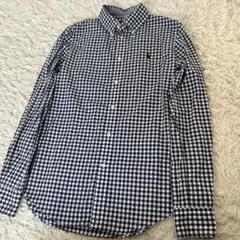 ラルフローレン　ギンガムチェックシャツ　ポニー刺繍ロゴ