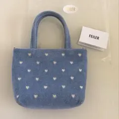 フェイラー　ラブラリー　ハート　バッグ　ブルー　人気　美品 ラブラリーハート バッグ L/LRH-260131(ライトブルー): LOVERARY BY