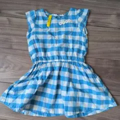 90サイズ　ワンピース　チェック柄　夏服のサムネイル