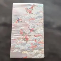 帯 花柄、鶴、金糸銀糸を使用