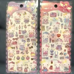 正規品 サンリオ キティ キラキラ クリアシール 2枚
