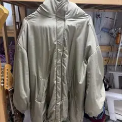 フード付きグレーダウンジャケット 沢山着たので少し汚れがあったりします