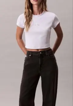 Calvin Klein Jeans ホワイト半袖Tシャツ Mサイズ