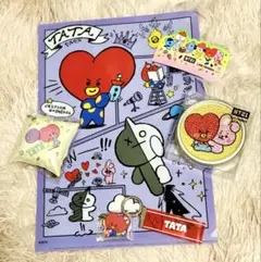 【未使用】BT21『TATA』グッズまとめ売り〈クリアファイル 缶 他