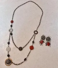 ネックレス ピアス 2点セット ボヘミアン おしゃれ インポート