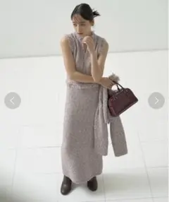 【早い者勝ち】SNIDEL ツイードニットワンピース ジャケット