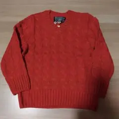 新品　赤色　セーター　110cm