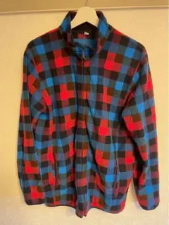 ち*わ様 UNIQLO フリースジャケット Lサイズ 赤・青チェック