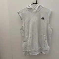 adidas グレー ノースリーブパーカー Mサイズ アディダス GLAY