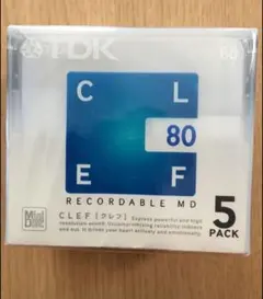 新品未開封】TDK CLEF MD 80分 5枚 - メルカリ