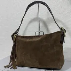 コーチ　1421 ショルダーバッグ　ホーボー　フリンジ　ワンショルダー　スエード