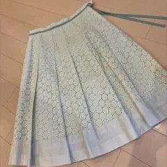 カットワークレース❤︎スカート　ミントグリーン