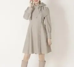 WILLSELECTION リボンロールカラーワンピース