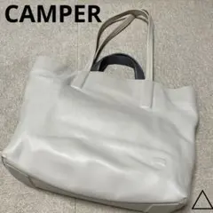 CAMPER トートバッグ レザー ライトグレー　A4トートバッグ 2wayのサムネイル